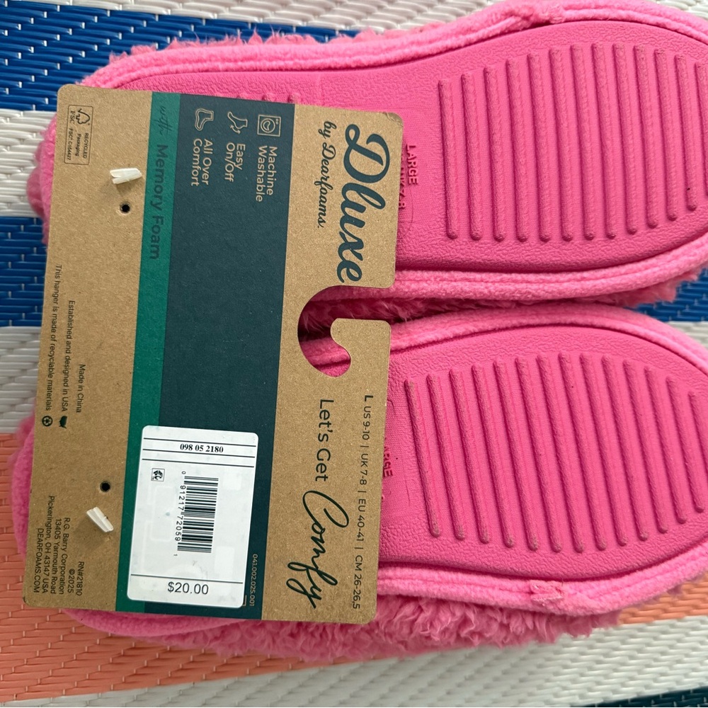 Dluxe by dearfoams Women's Smiley Slide Slippers - Picture 7 of 7